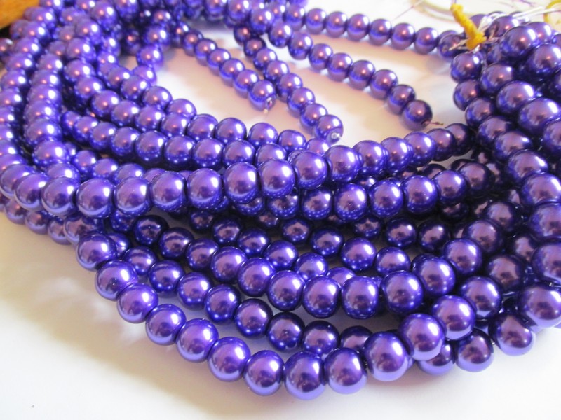 (image for) Purple glass pearls #1530